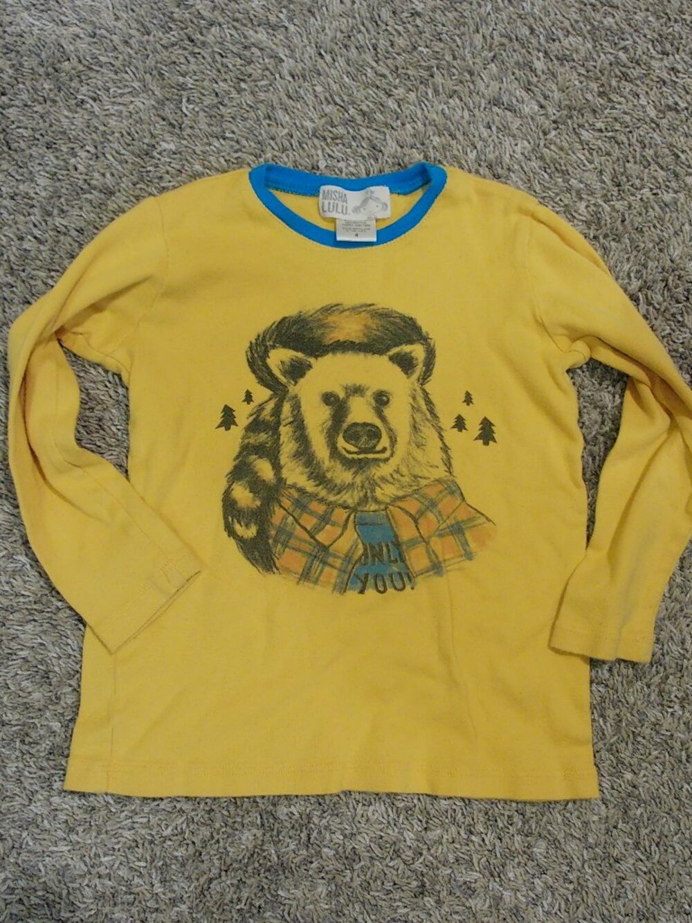 Fuzzy Bear Long Sleeve Tee